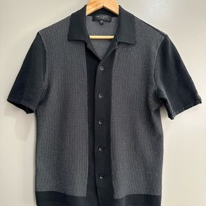 rag & bone: Harvey Cotton Knit Camp Shirt